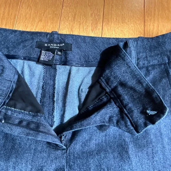 Sandro Sportswear Women’s trousers navy/gray Size 10 - Picture 6 of 6